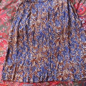 Vintage Diane Von Furstenberg Snake Print Skirt